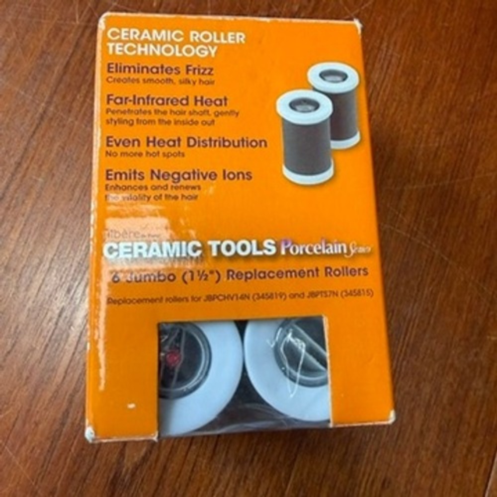 Jilbere de Paris Ceramic Tools 6 Jumbo 1.5" Replacement Rollers 345813 NEW